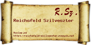 Reichsfeld Szilveszter névjegykártya